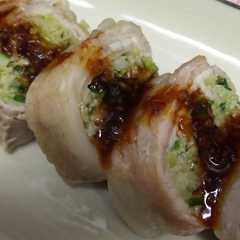 รูปของ 餃子のたねの肉巻ロール†リメイク