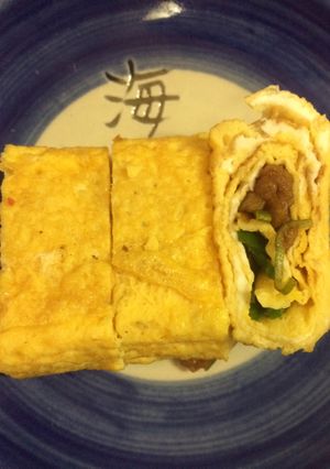 揚げ玉入り卵焼きもう一品にもお弁当にも!-レシピのメイン写真