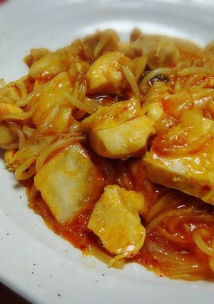 鶏胸肉とモヤシのトロ〜りキムチ餡かけ☆-レシピのメイン写真