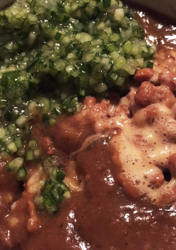 カレーと納豆と旨だし丼-レシピのメイン写真