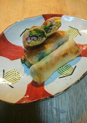 菜花とハムと卵の春巻き-レシピのメイン写真