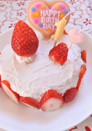 簡単♡離乳食ヨーグルトバースデーケーキ♡-レシピのメイン写真