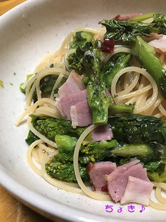 春の味わい菜の花ペペロンチーノ-レシピのメイン写真