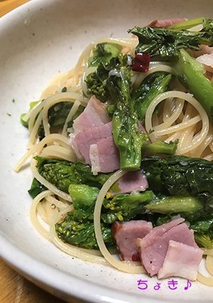 春の味わい菜の花ペペロンチーノ-レシピのメイン写真