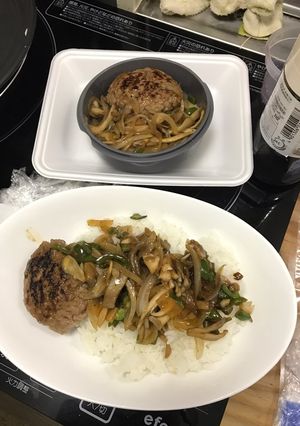 晩飯とお弁当をいっしょに作るハンバーグ-レシピのメイン写真