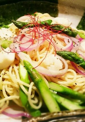 イカとアスパラの中華パスタ-レシピのメイン写真