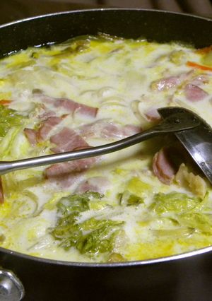 塩鱈☆鶏☆白菜☆ミルクカレー鍋-レシピのメイン写真