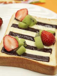 スライス生チョコレートでボーダートースト-レシピのメイン写真