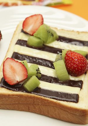 スライス生チョコレートでボーダートースト-レシピのメイン写真