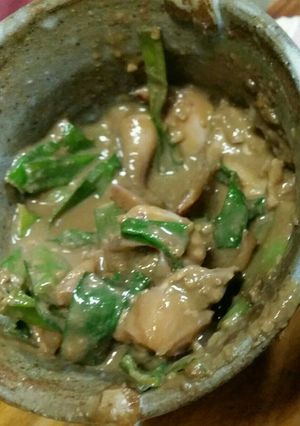 イカワタの甘味噌胡麻炒め(*^ω^*)✋-レシピのメイン写真