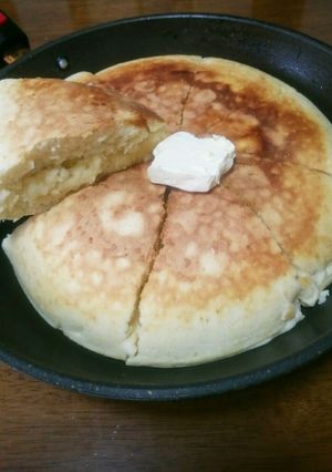 粉から卵1個の大きなホットケーキ-レシピのメイン写真