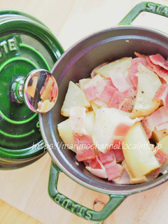 STAUBでジャガイモとベーコンの蒸し煮-レシピのメイン写真