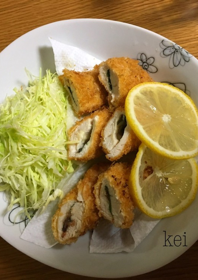 ささみの梅肉&チーズはさみ揚げ☆-レシピのメイン写真