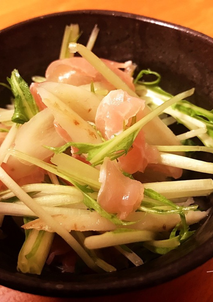 ごぼうと水菜の生ハムサラダ-レシピのメイン写真