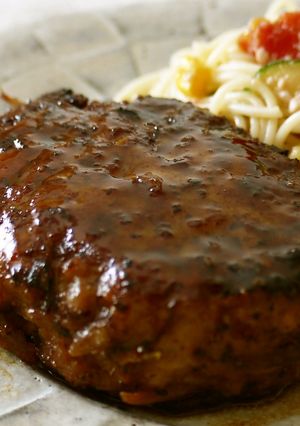 絶品♪照り焼きハンバーグ（ごぼう入り）-レシピのメイン写真