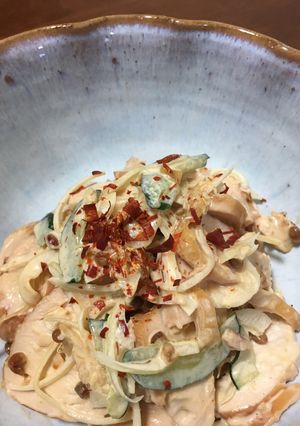 蒸し鶏の味噌マヨネーズ和え-レシピのメイン写真