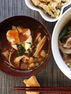 温玉(温泉卵)の赤だし味噌汁-レシピのメイン写真