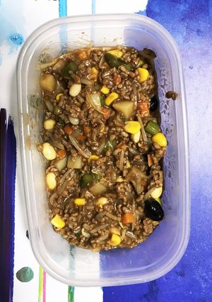 野菜と豆のドライカレー 幼児食-レシピのメイン写真