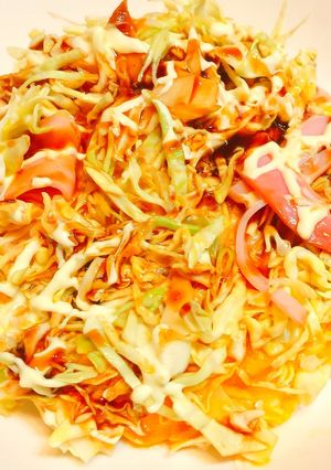 朝ごはん☆広島お好み焼き風のっけごはん-レシピのメイン写真