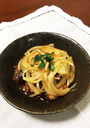 さんま蒲焼き缶詰でスピードおつまみ-レシピのメイン写真