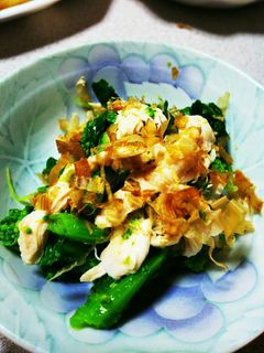 菜の花と鶏むね肉の辛子あえ-レシピのメイン写真