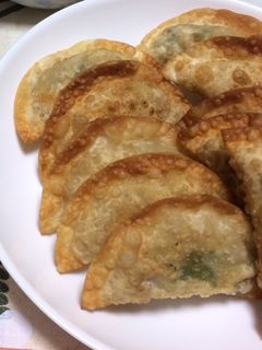 納豆とシソとチーズの揚げ餃子♡-レシピのメイン写真