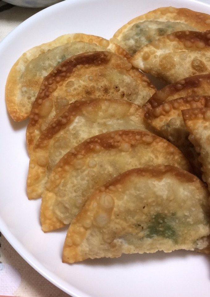 納豆とシソとチーズの揚げ餃子♡-レシピのメイン写真