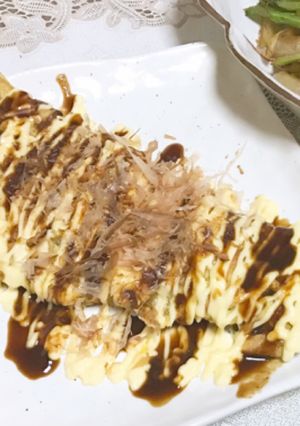 簡単！お好み焼き風ちりめんオムレツ-レシピのメイン写真