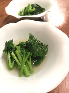 鶏スープで作る明日葉のおひたし-レシピのメイン写真