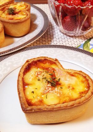 簡単♡ベーコンマヨチーズのハートキッシュ-レシピのメイン写真