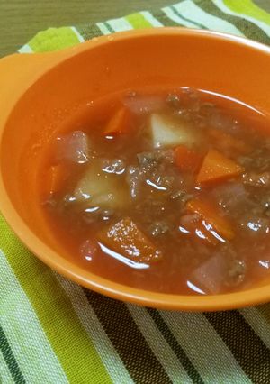 離乳食後期★牛肉と野菜のトマト煮込み-レシピのメイン写真