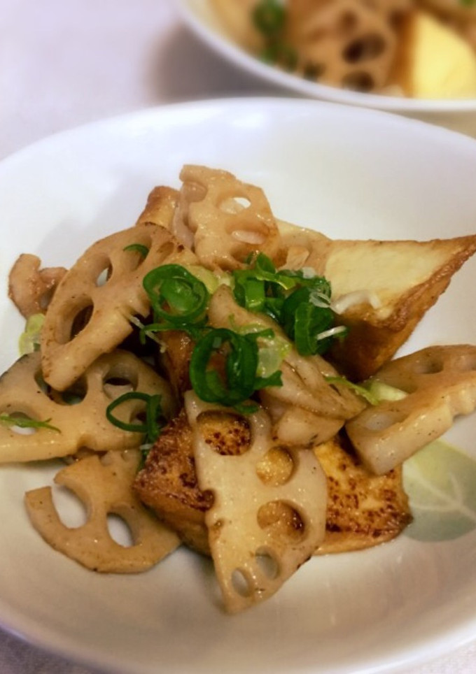 れんこんと厚揚げの香ばしバター醤油-レシピのメイン写真