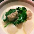 かぶと鶏肉団子の中華風ミルクスープ