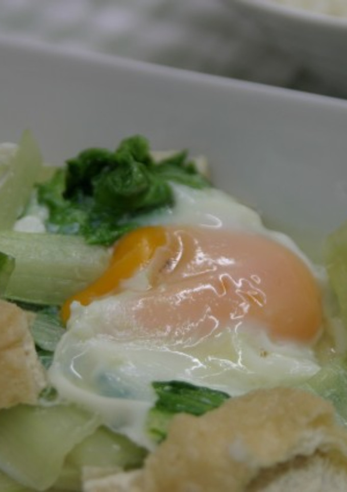 シロ菜とうす揚げのあっさり煮-レシピのメイン写真