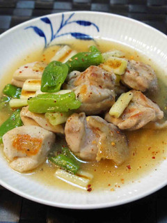 鶏肉としし唐のレモン生姜餡-レシピのメイン写真