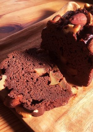 チョコとリンゴとナッツのパウンドケーキ-レシピのメイン写真