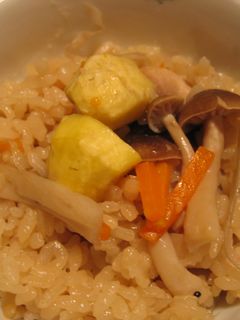 栗ときのこの炊き込みご飯-レシピのメイン写真
