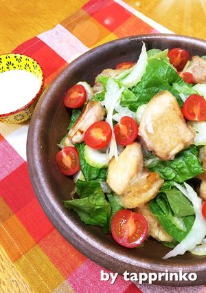 鶏もも肉deマヨマスタード系おかずサラダ-レシピのメイン写真