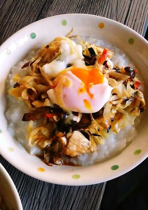 彩り野菜とキャベたま丼-レシピのメイン写真