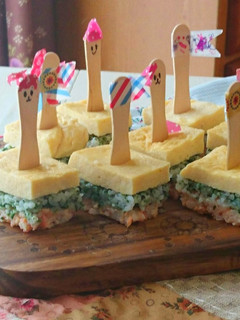 雛祭りにも♪たまごの押し寿司-レシピのメイン写真