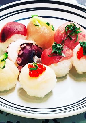 ひな祭りは☆可愛い、簡単、手まり寿司♪-レシピのメイン写真