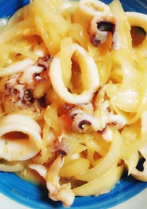 ヤリイカと玉葱の酢味噌和え-レシピのメイン写真