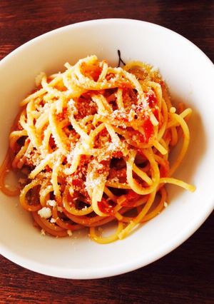 残ったソースで♡ツナトマトパスタ-レシピのメイン写真