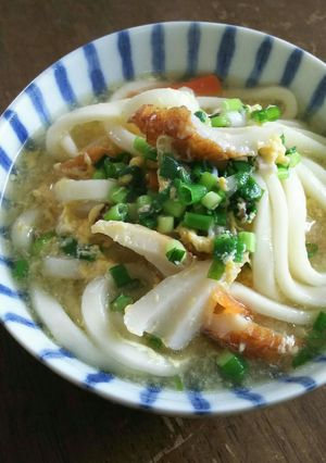 簡単☆シャンタンde卵と野菜の鍋うどん♪-レシピのメイン写真