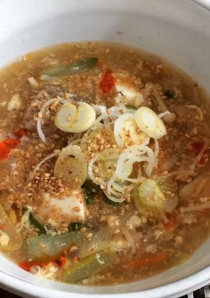 サバ水煮缶で美味しいサンラータン-レシピのメイン写真