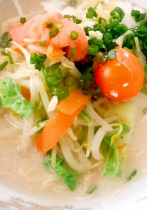 餃子の王将　明太カルボらーめん-レシピのメイン写真