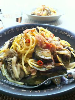 なすと舞茸の和風パスタ-レシピのメイン写真