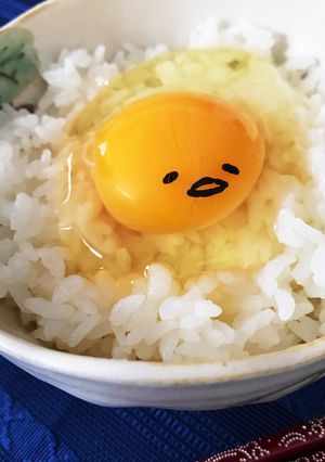 ☆ぐでたまの卵かけご飯☆オブラートアート-レシピのメイン写真