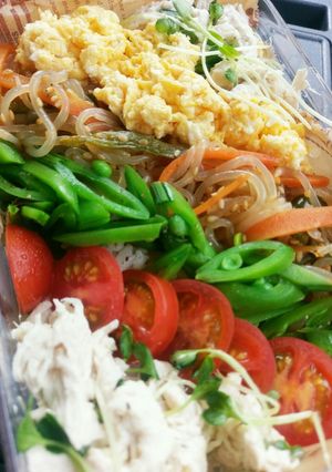 ☆金曜日は常備品の残りでカラフル弁当☆-レシピのメイン写真