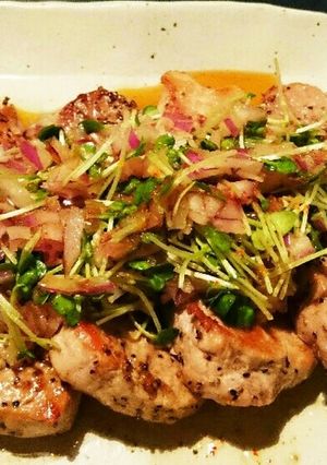 ヒレ肉のさっぱりかいわれソース-レシピのメイン写真